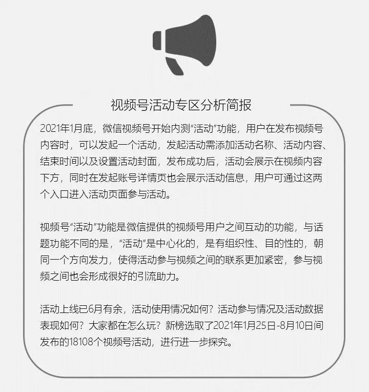 微信视频号活动专区有哪些玩法？我们研究了1.8万个活动